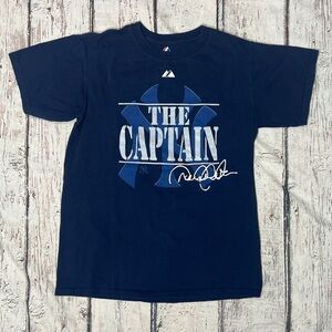 Derek Jeter New York Yankees MLB Baseball Tshirt Majestic